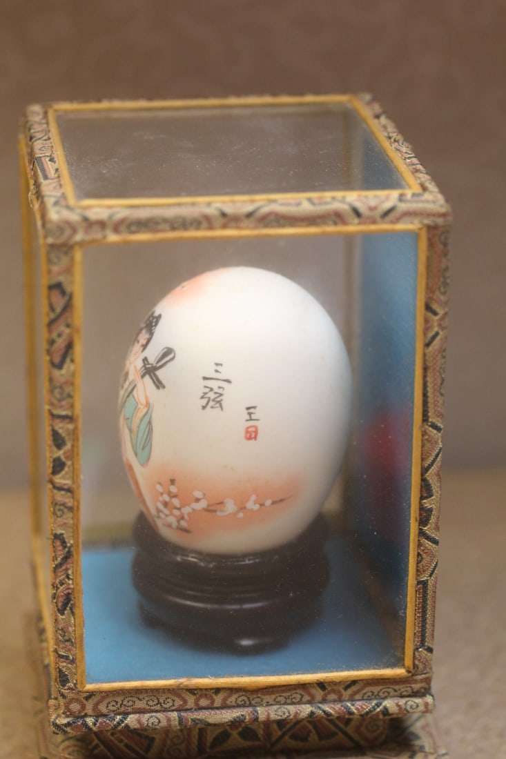 Oriental Egg Inside a Shadow Box - 2