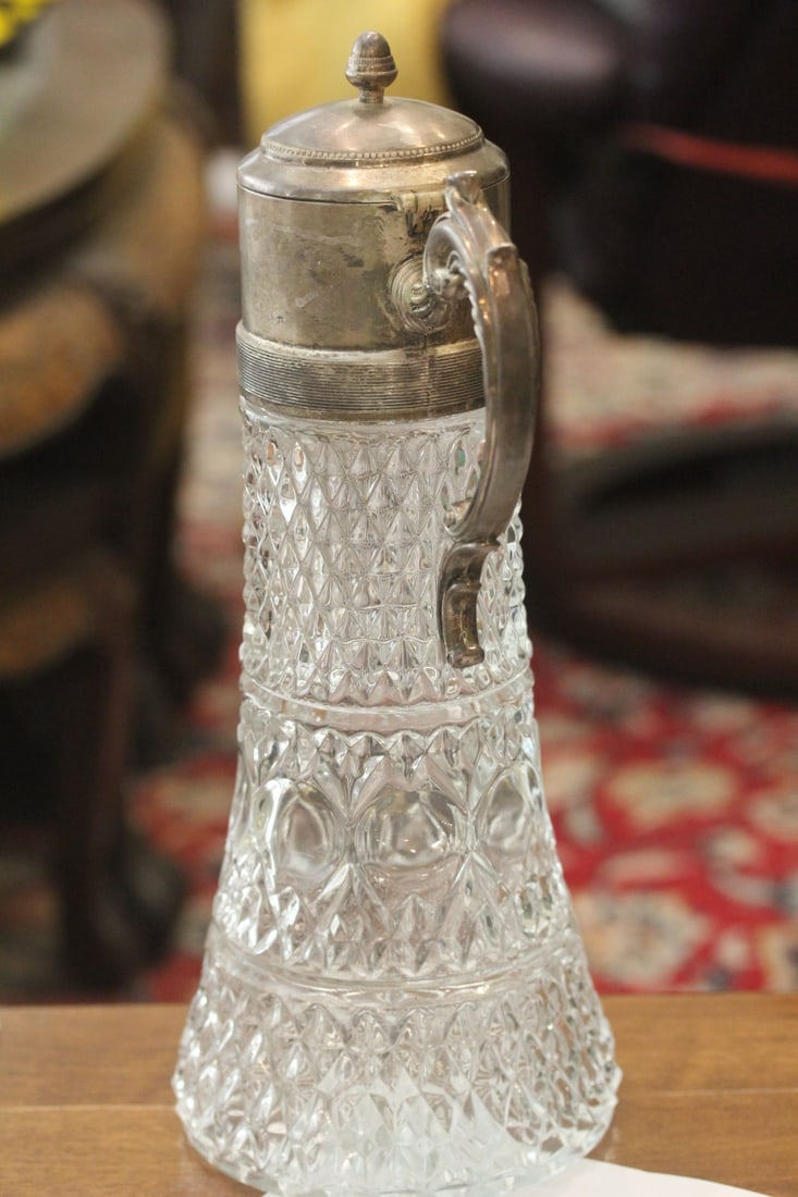 Large Silverplated Top Pitcher - 2