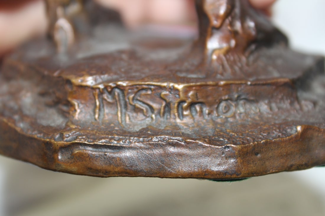 A Signed Marilyn Simon Solid Bronze Statue - 6