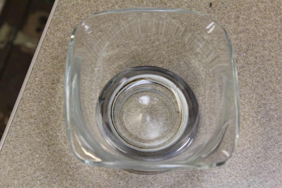 Sterling Rim Clear Glass Bowl: 4 1/4" across