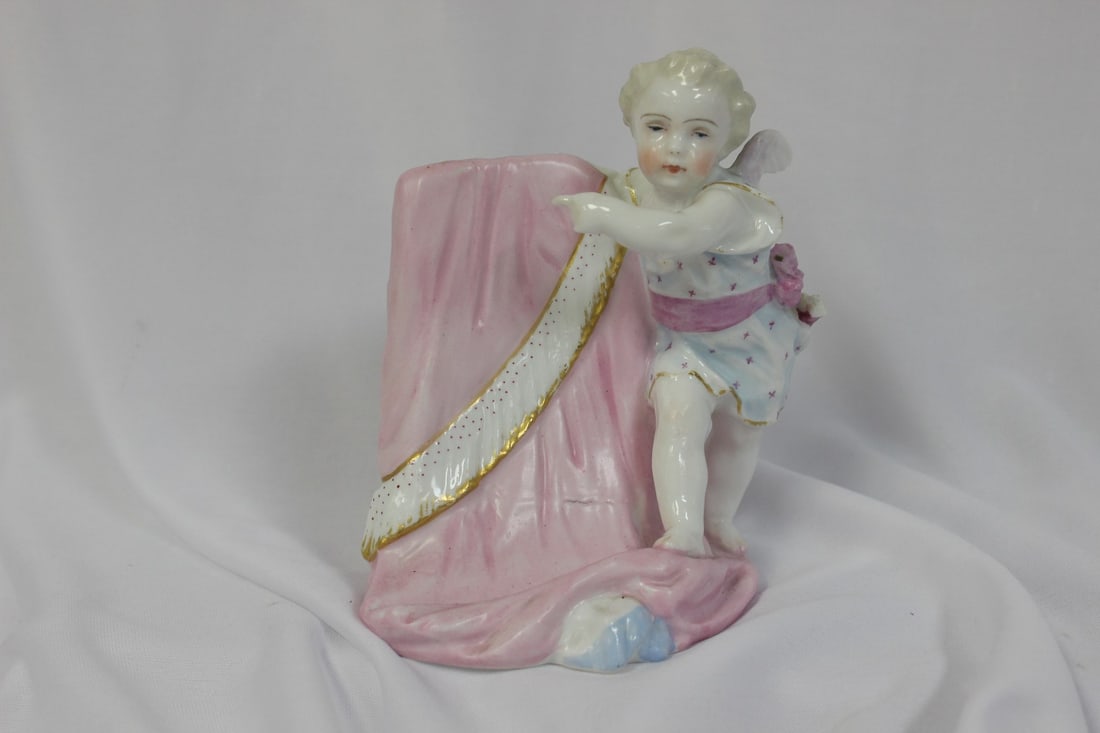 A Meissen Figurine: Please note:something broke off on the side as shown - 5 1/2" tall - Cross sword mark