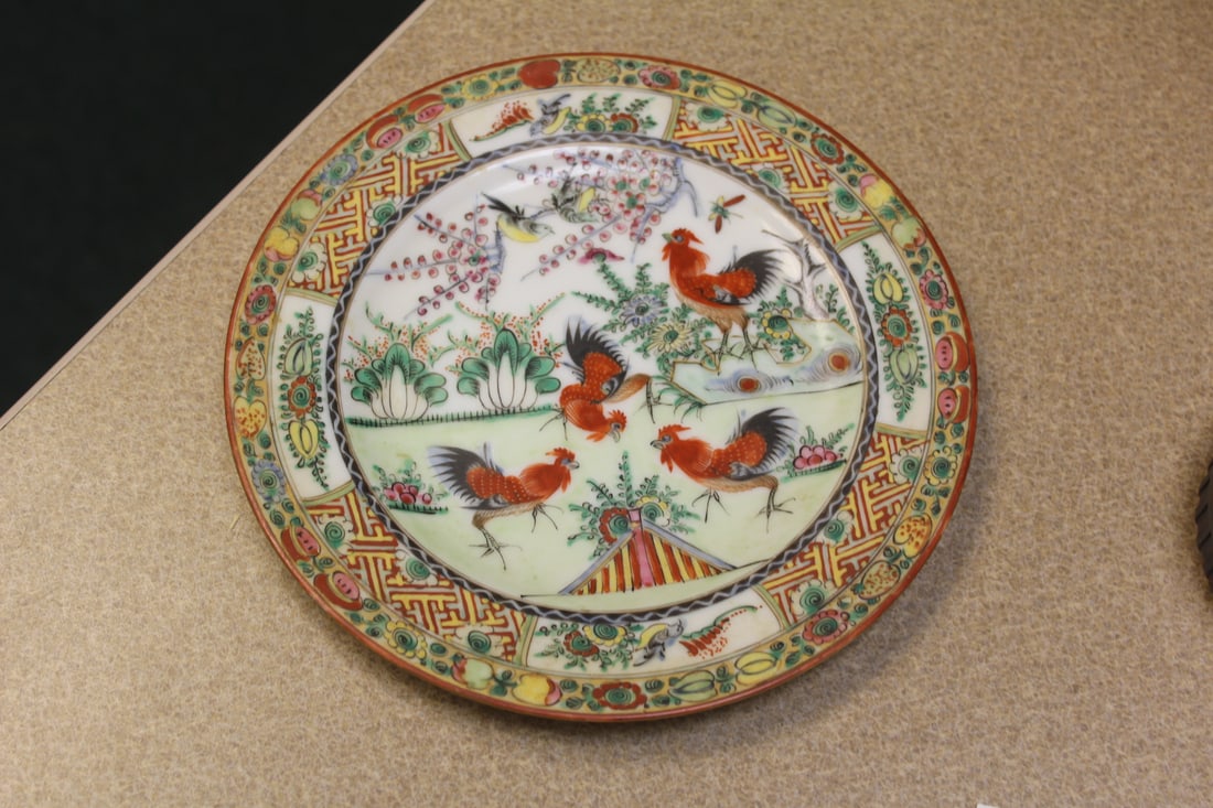 Vintage chinese Chicken Salad Plate: 7 1/2" in diameter