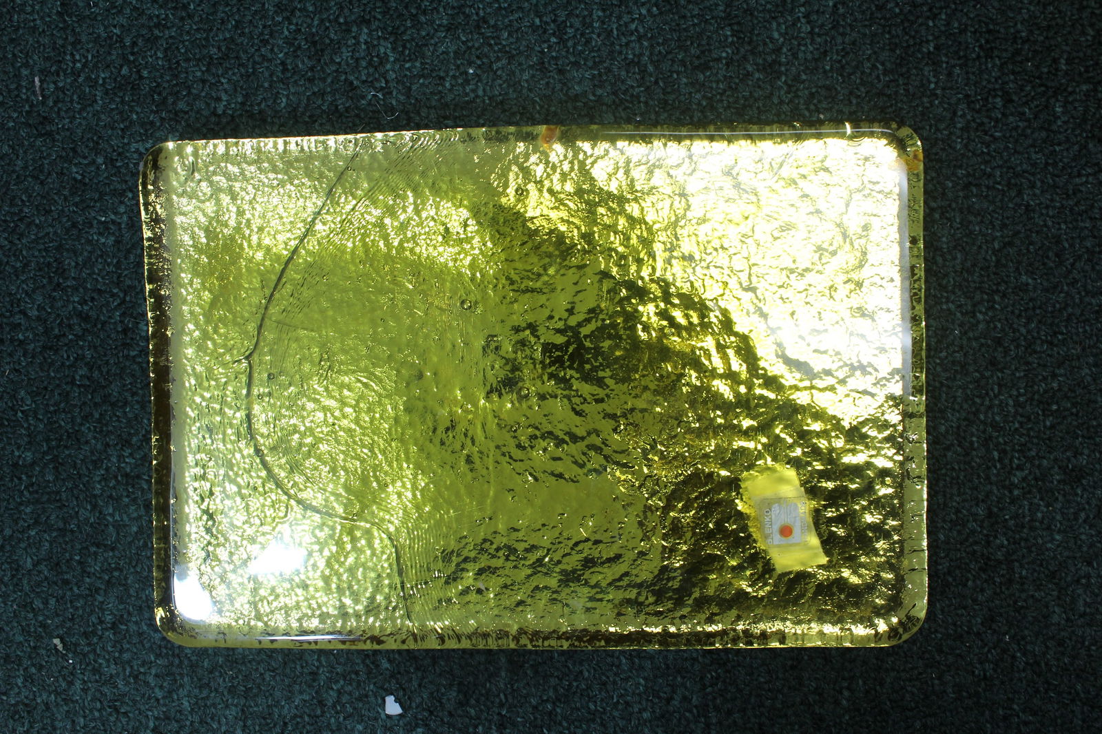 A Blenko Glass Brick: 11 3/4" x 8" x 7/8"