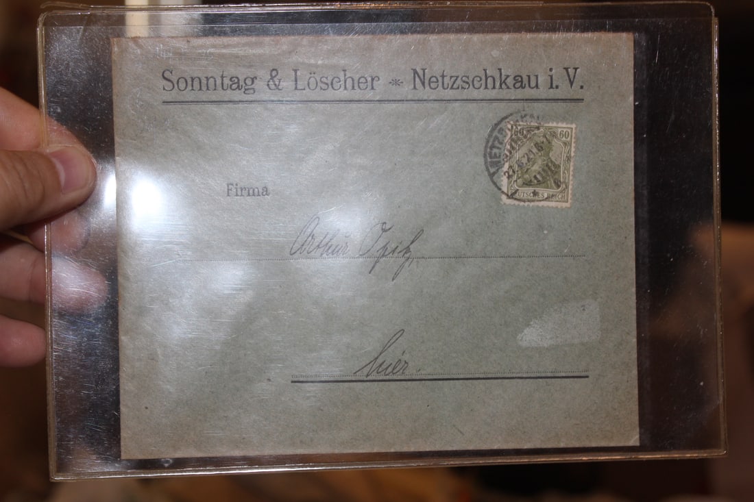 Old German State Envelope with Stamp: over 100 years old