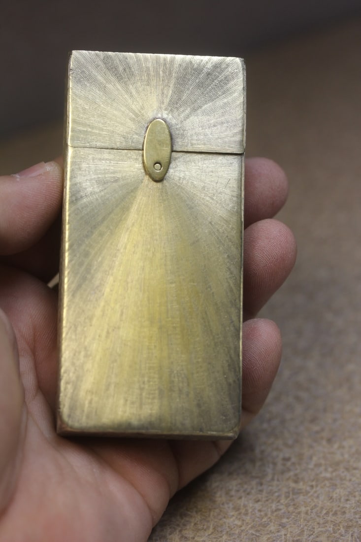 Sterling Cigarette Case: marked and most likely Tiffany - marked Tiffany, Italy 925 - well made - rare form - 3 3/4" long