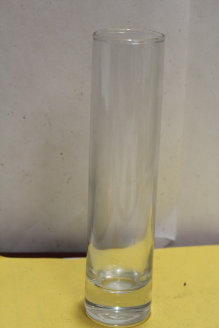 A Libbey Cylinder Vase: 7 1/2" tall
