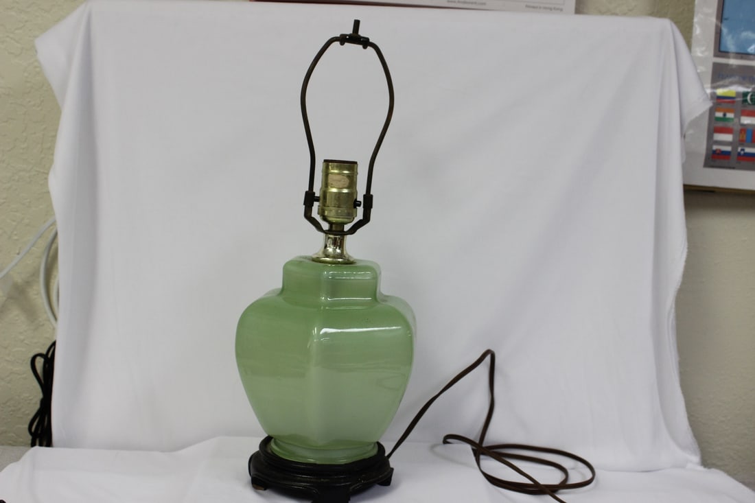 A Green Glass Lamp (1 of 5)