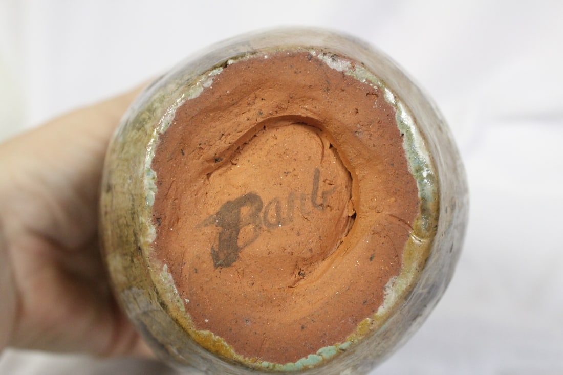A Signed Clay Bottle - 5