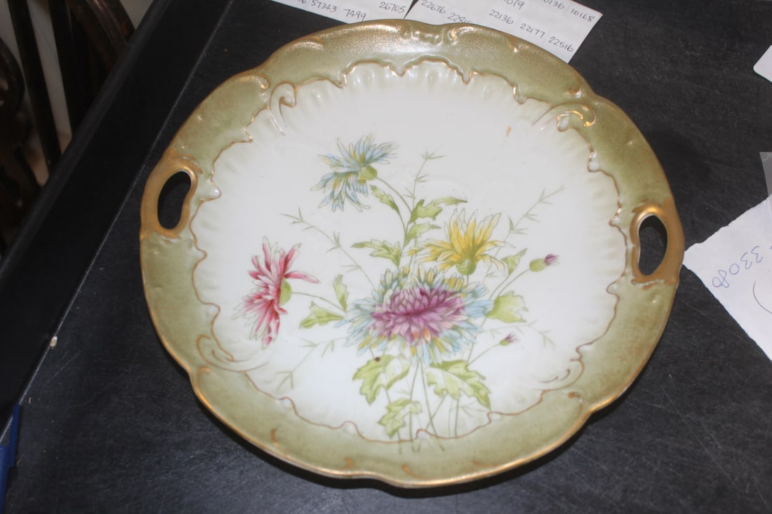 Hand Painted 2 Handle Porcelain Plate (1 of 5)