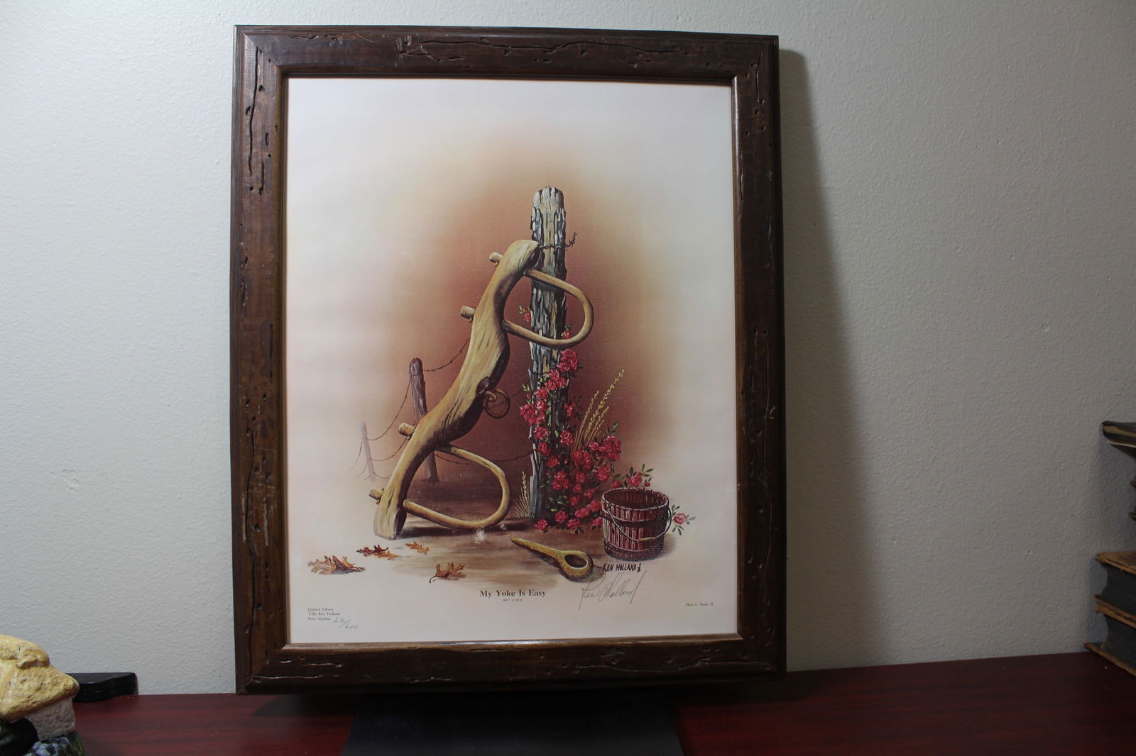 A Signed Ken Holland Print or Lithograph: overall= 19 1/2" x 23 1/2"