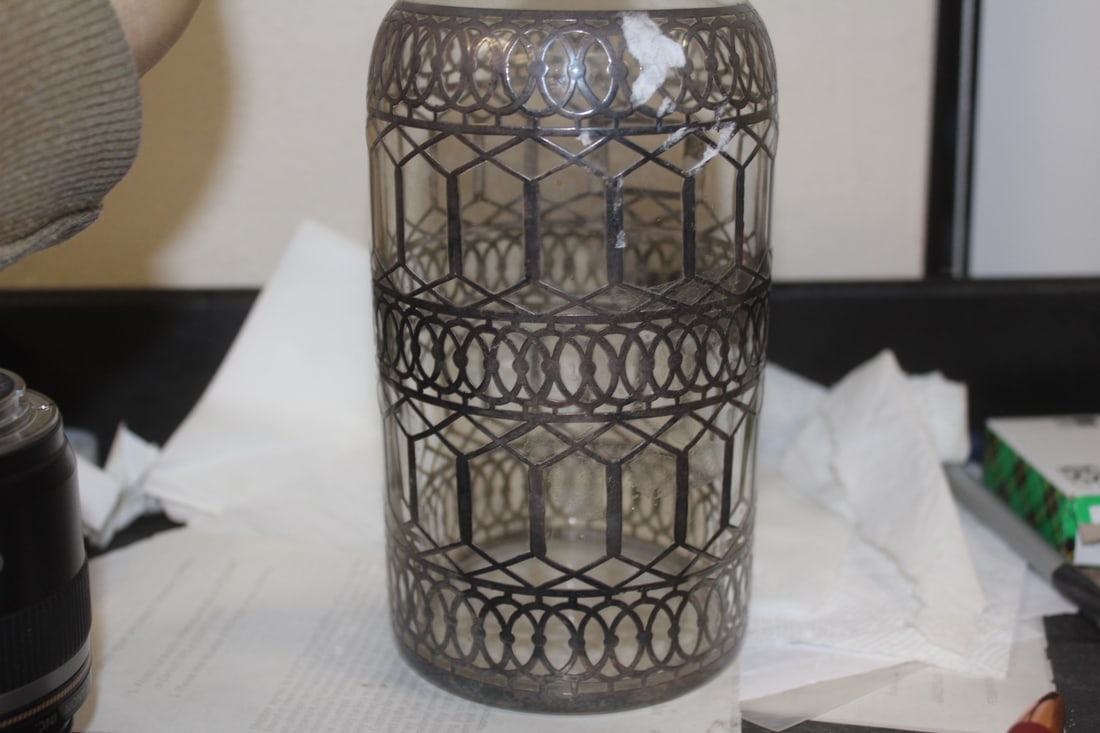 Silver Overlay Bottle - 3