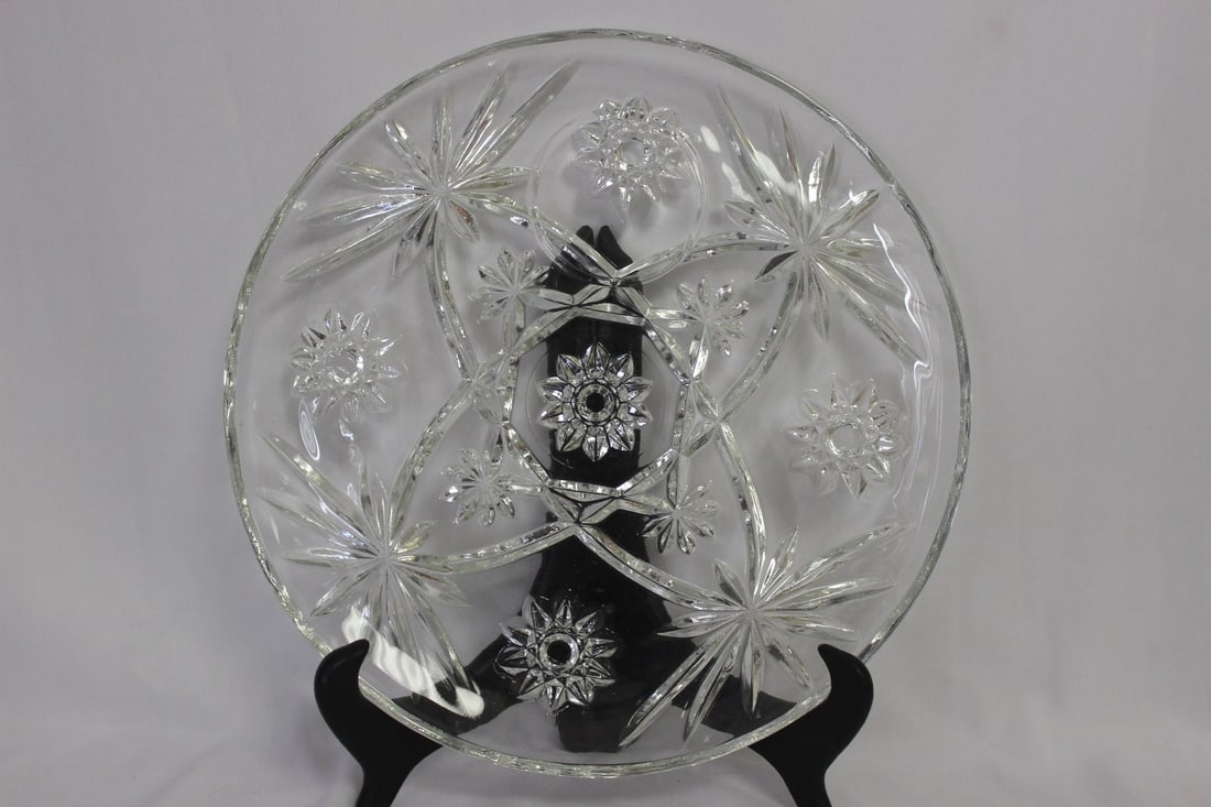 A Pressed Glass Plate: 10" in diameter