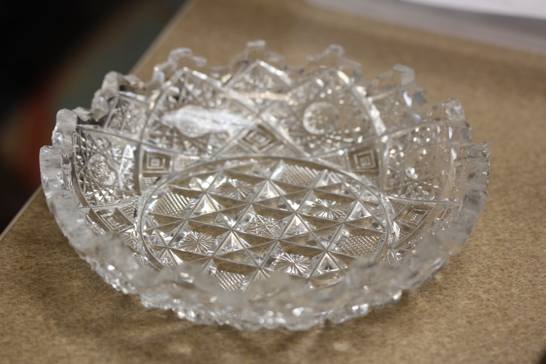 American Brilliant Cut Glass Bowl (1 of 7)