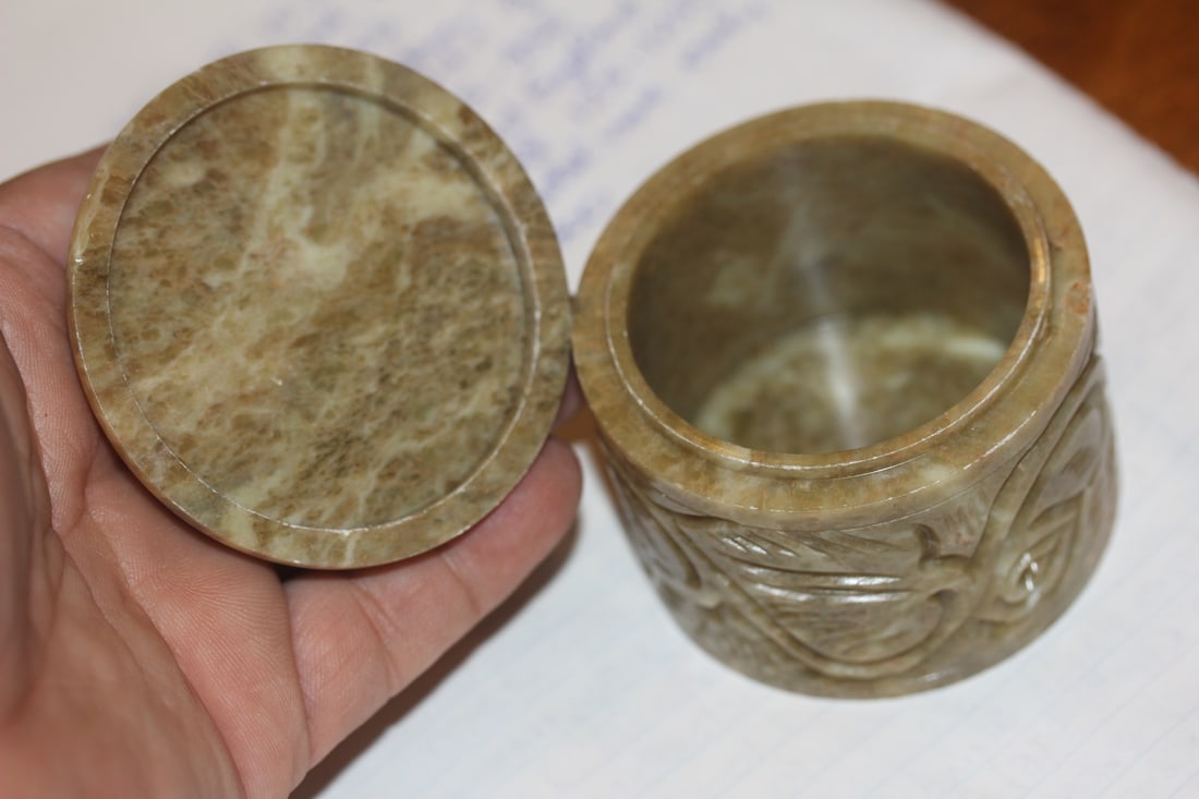 Carved Stone Container - 6