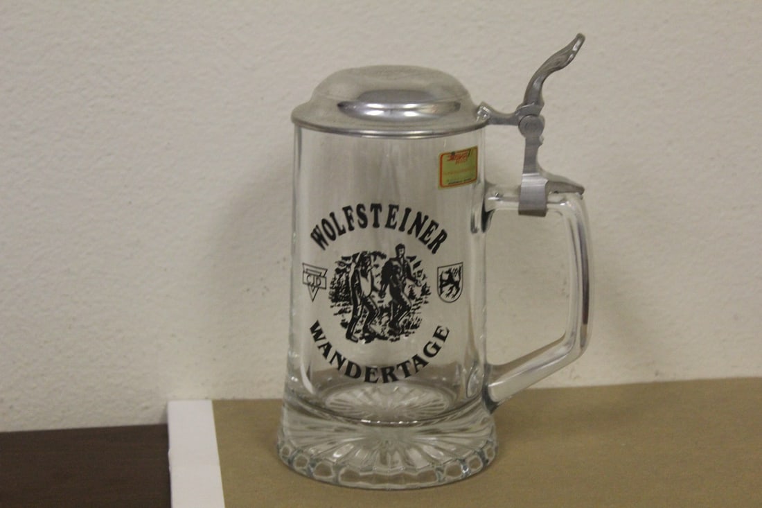 A Joska Design Glass Stein: 7 1/4" tall