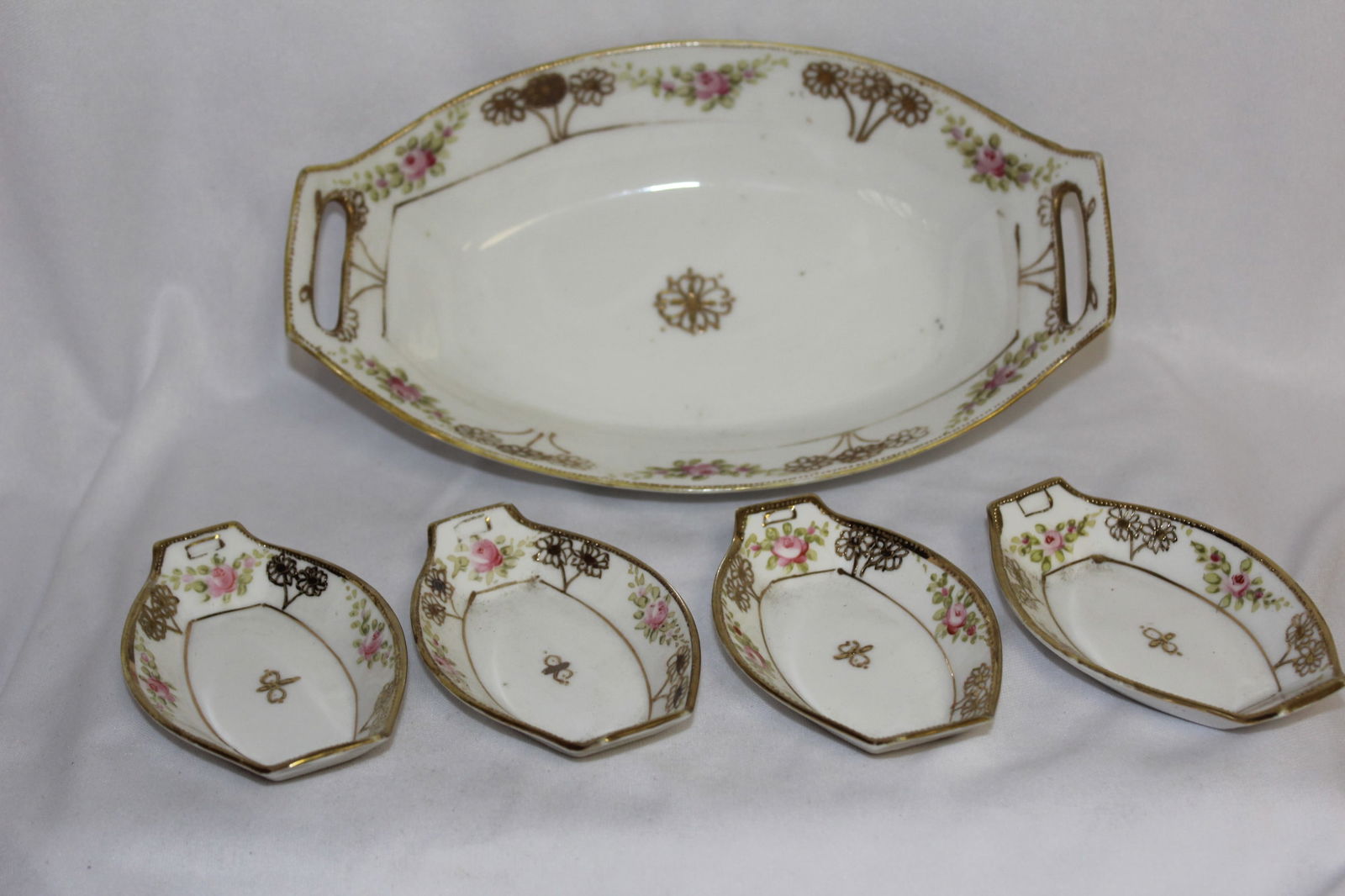 Nippon Dishes and a Bowl: longest= 8 1/8" wide