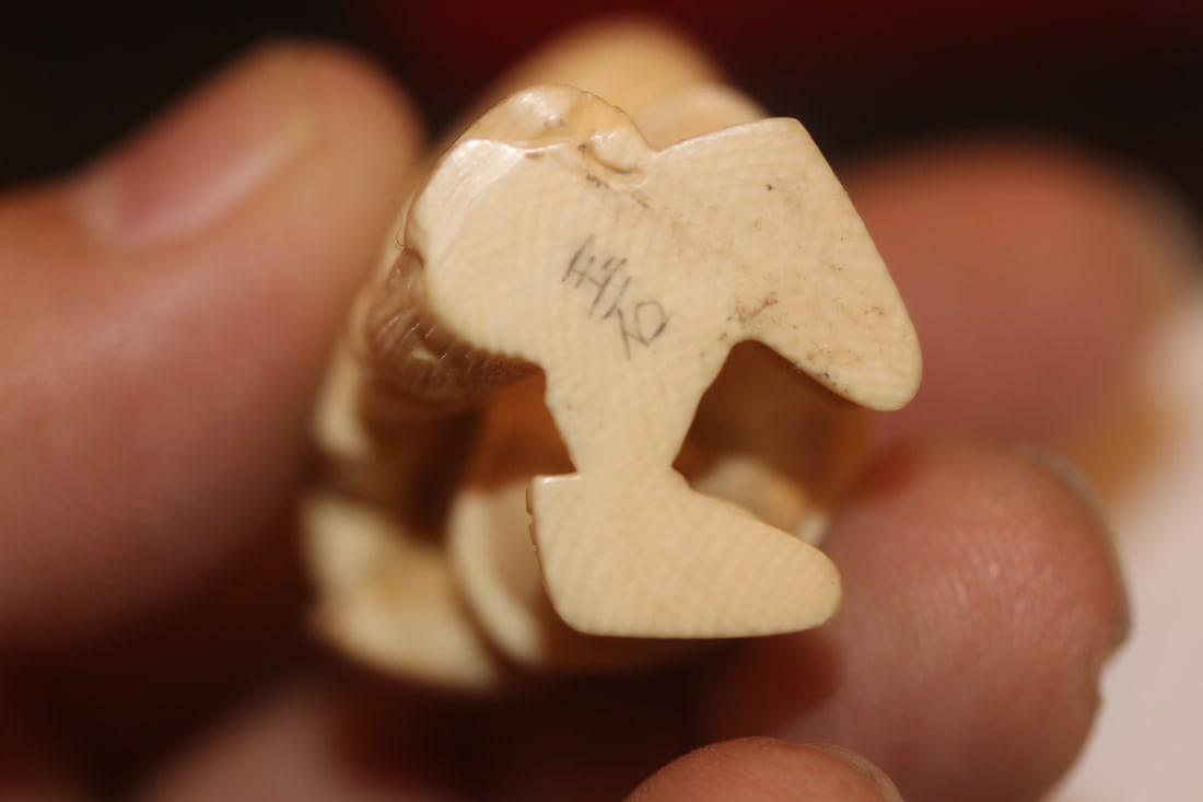 Signed Japanese Bone Netsuke - 2