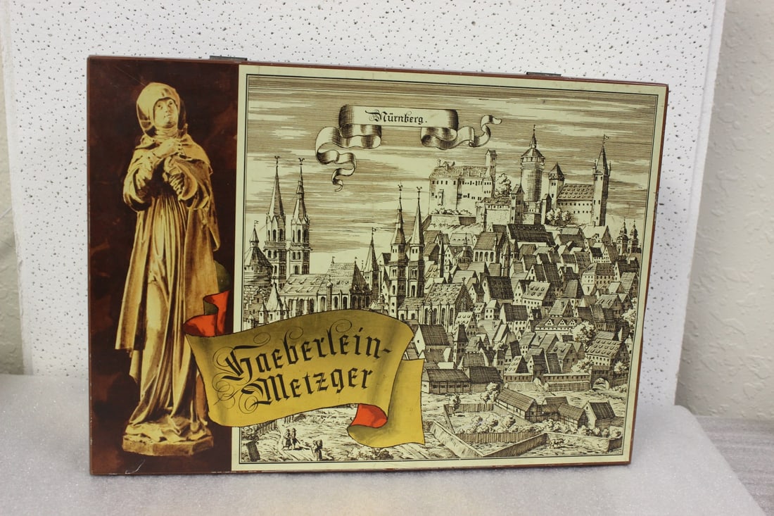 A German Tin Container: 16" x 11 1/2" x 4 3/4"