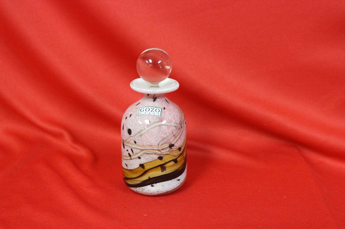 A Gozo Glass Parfum Bottle: 4 1/2" tall
