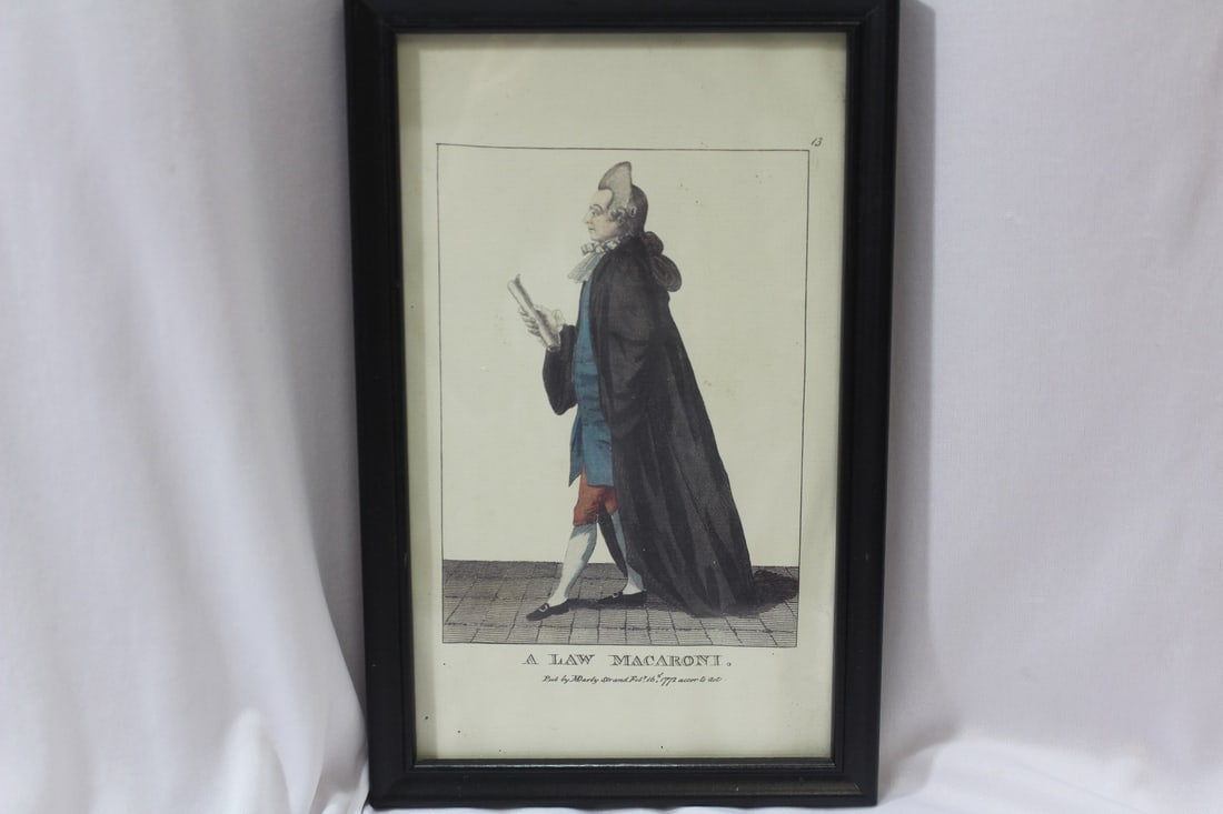 A Vintage Macaroni Print: 10" x 6 3/8"