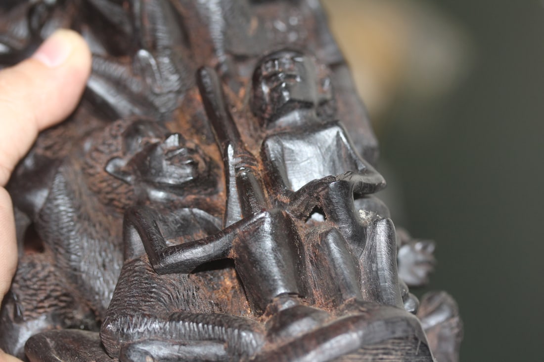 Solid Ebony African Statue - 8