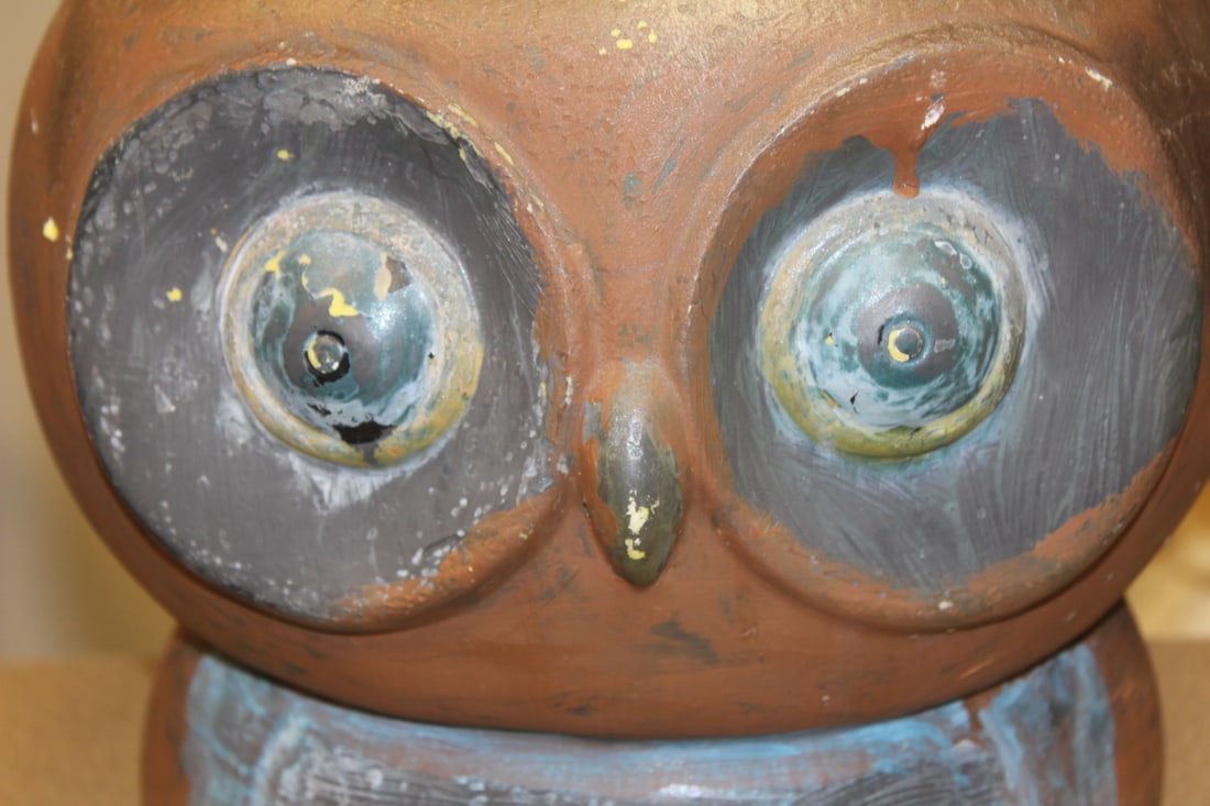 Large Cement Owl - 2