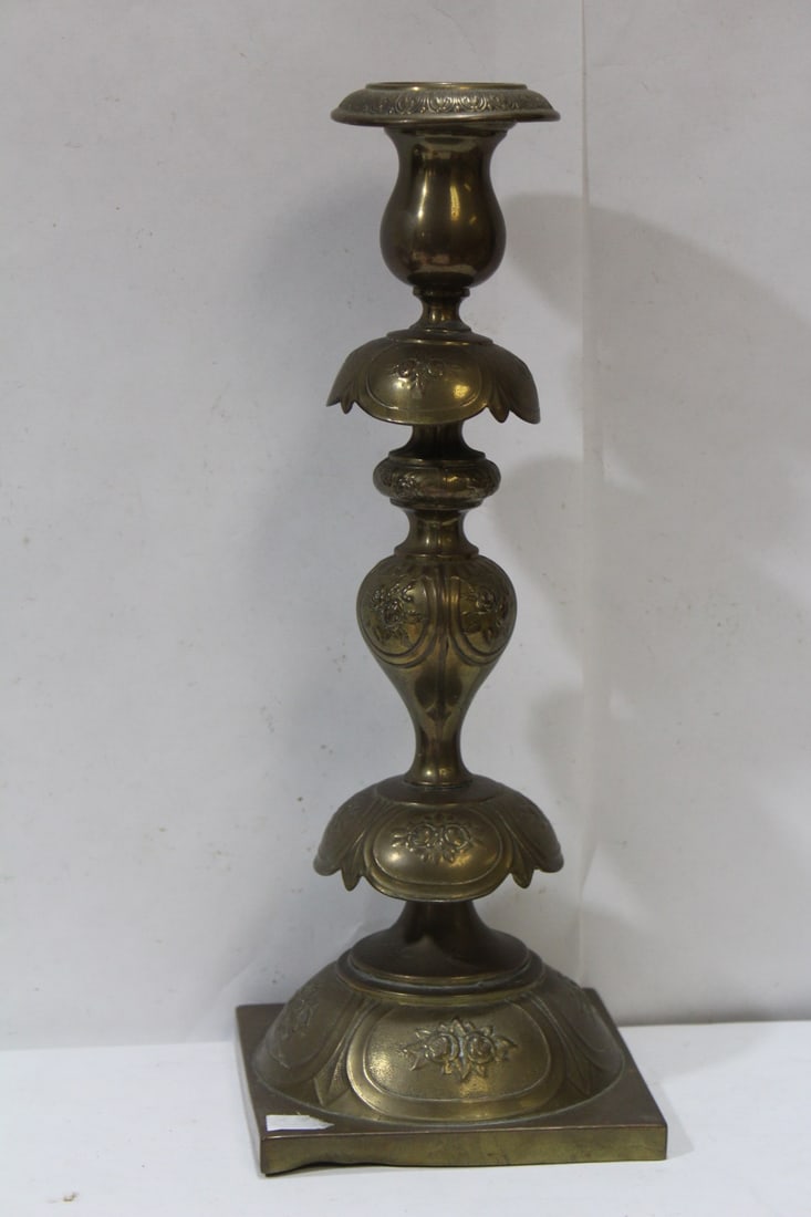 A Single Brass Candlestick - 2