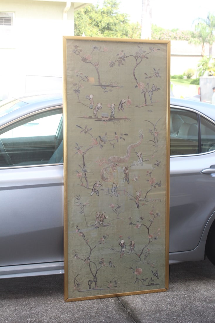 Large Framed Chinese Embroidery (1 of 6)