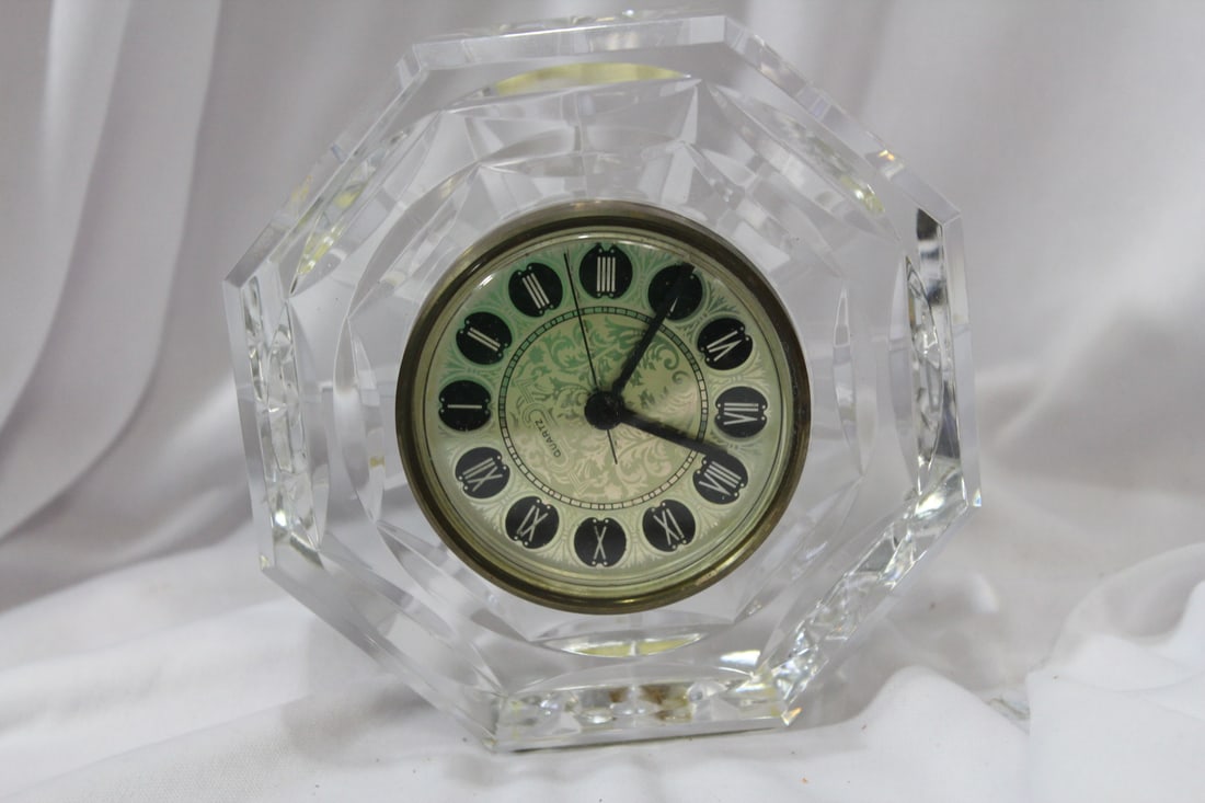 A Waterford Clock: 5 3/8" tall - currently working