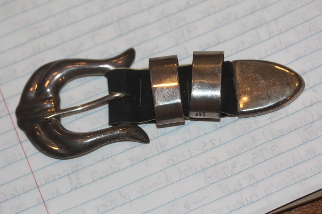 Sterling Belt Buckle: as shown on photos