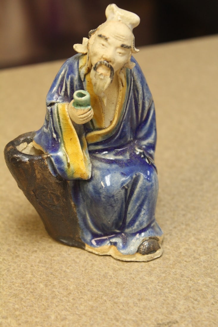 Antique/Vintage Chinese Mudman: marked "China" - 4 1/2" tall