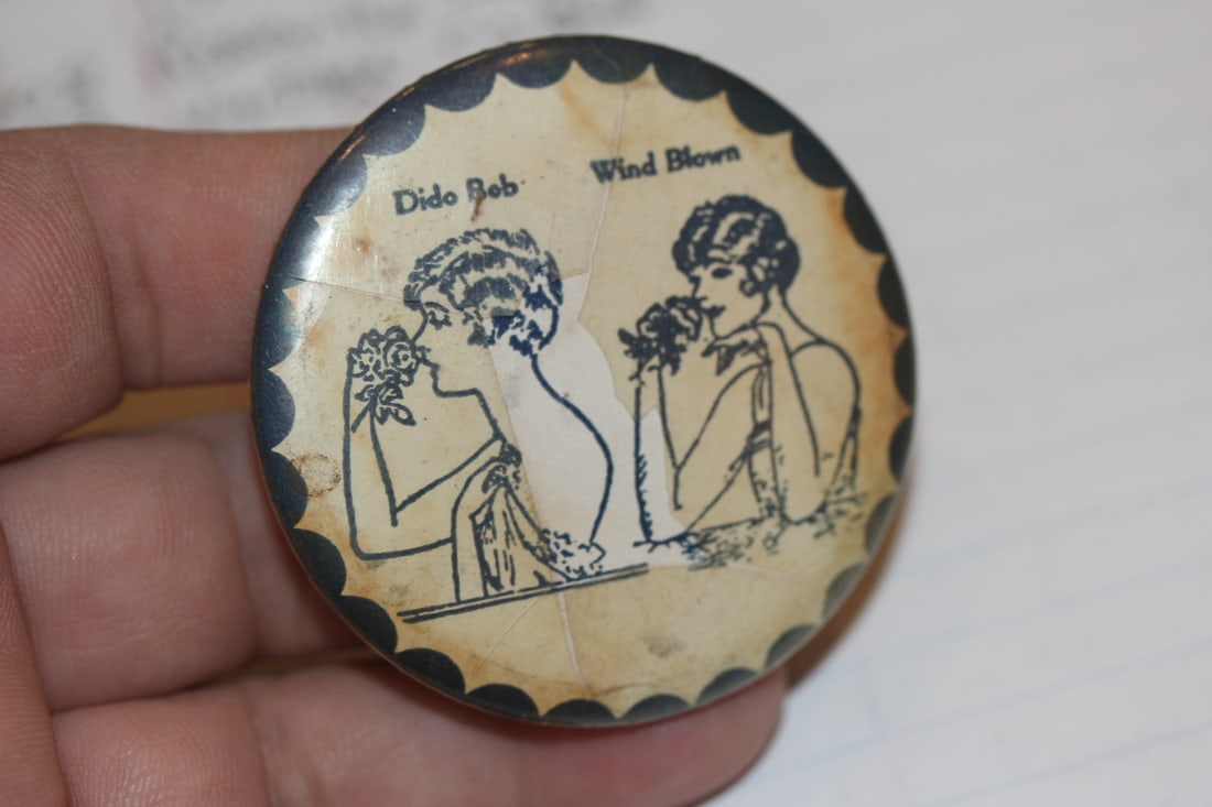 Vintage Risque Celluloid Mirror: as shown on photos