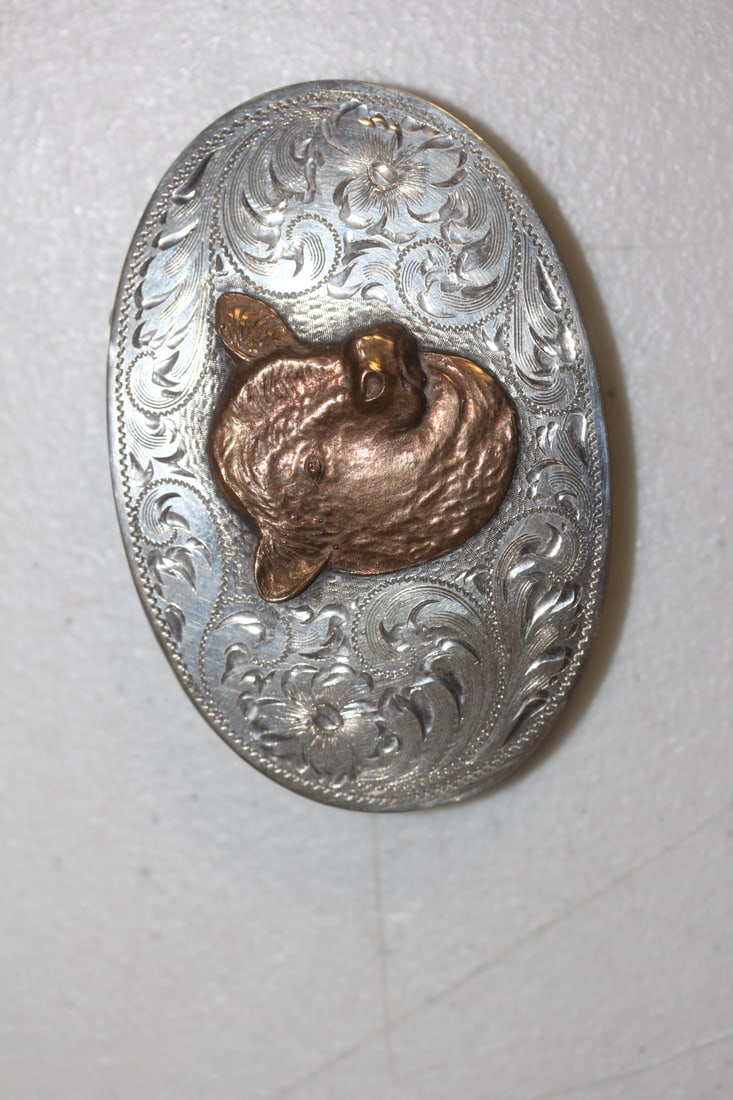 Diablo Sterling Belt Buckle: 2 7/8" across