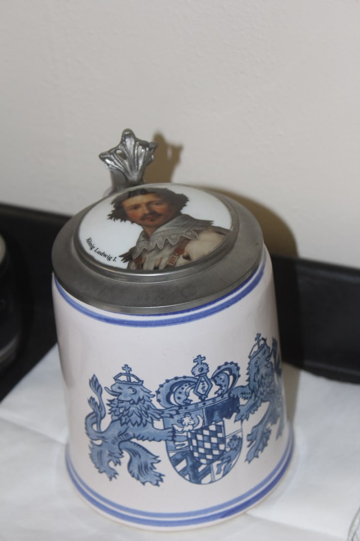 Kaltenberg Ceramic Stein: with King Ludwig - 7" tall