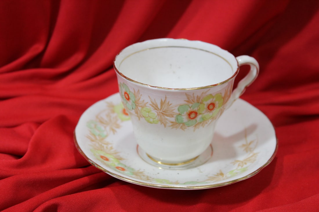 A Sroyal Stanford Bone China Cup and Saucer: cup= 2 7/8" tall