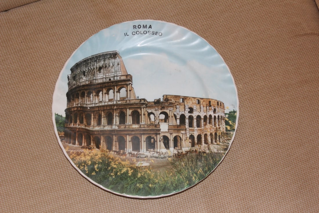 A Rome Ceramic Plate: 10" in diameter
