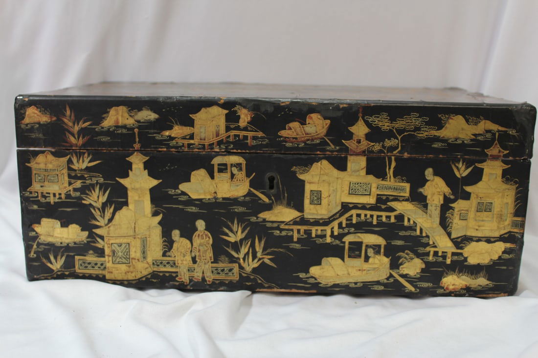 A Chinese Export Lap Desk: Antique - 19th century - 15 3/4" x 8 3/4" x 6 1/4" rare