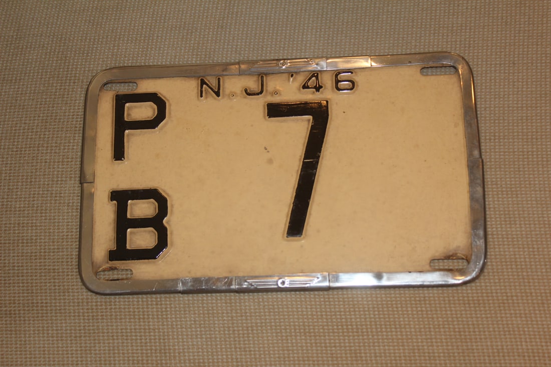 1946 New Jersey License Plate (1 of 4)