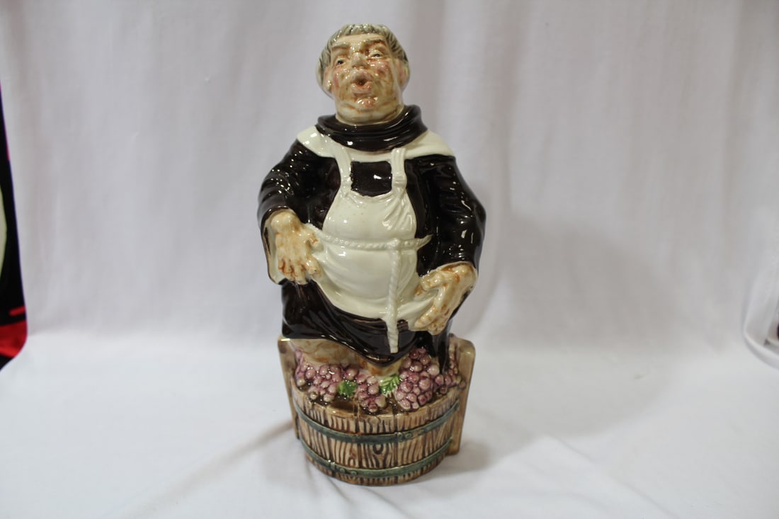A Vintage Barsottini Decanter: or spirit bottle - ceramic - no spirit inside - 11 3/8" tall