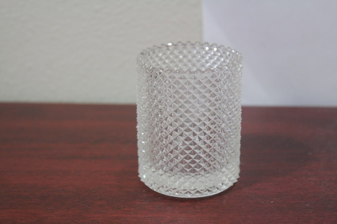 A Glass Cup - Signed Faroy, USA: 3" tall