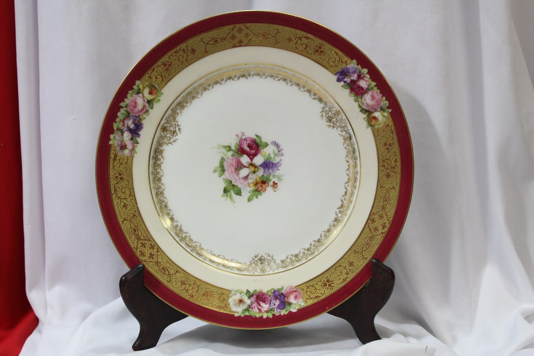 A Charles Ahrenfeldt Richard Briggs Boston Plate: antique - most likely a Limoges company - rare - 9 1/2" in diameter