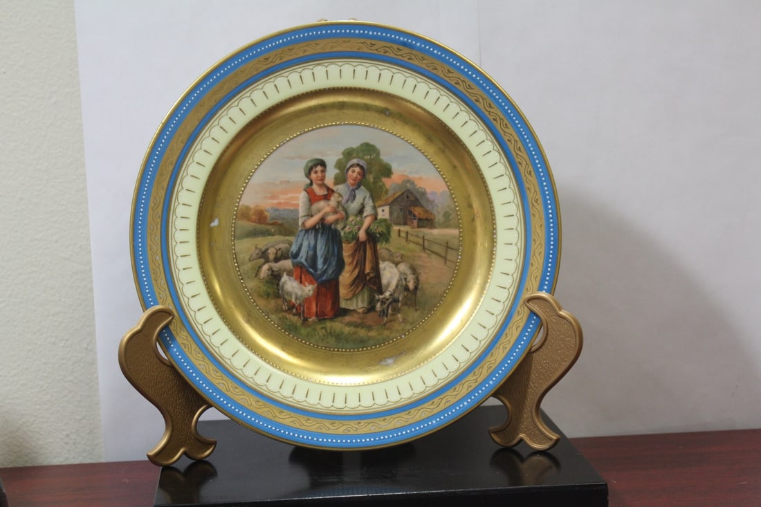 A Shepardess Plate: 10 3/4" in diameter