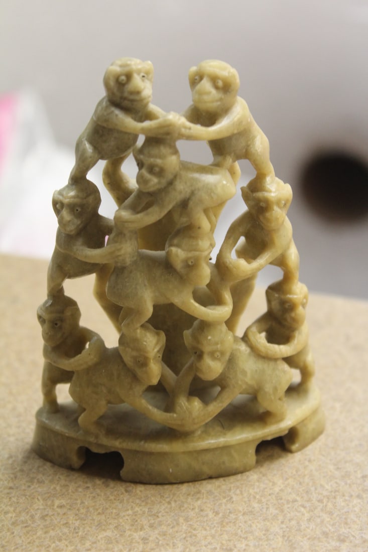 Soapstone Monkey BAOLDER?: 4 1/2" tall