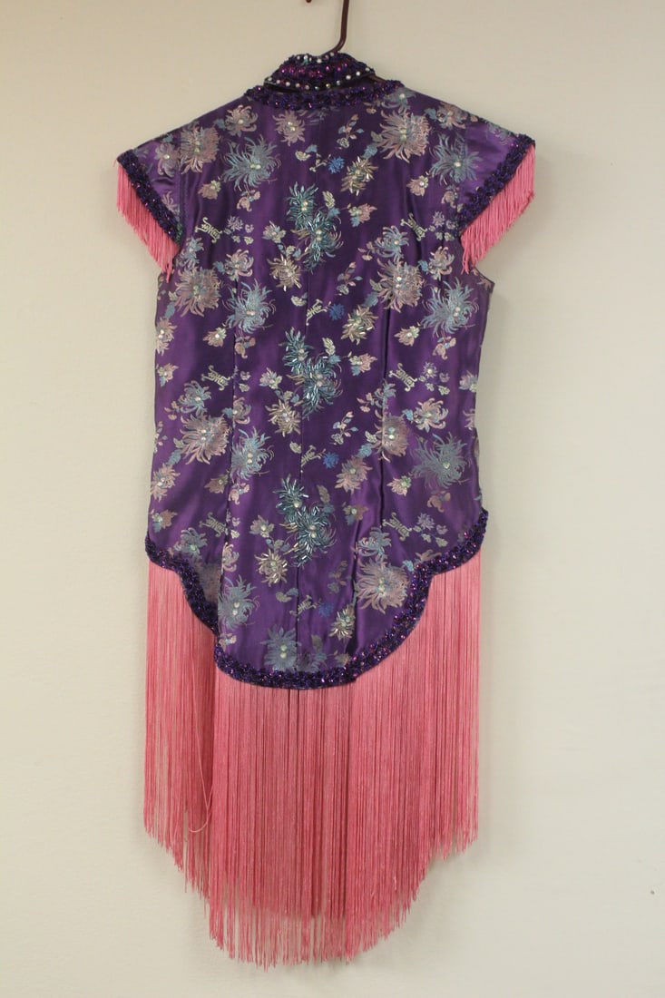 An Antique/Vintage Outfit: Oriental? Circus, Cinamea or play outfit - 29 1/2" long - tassels= 14" long - underarm measurement= 19"