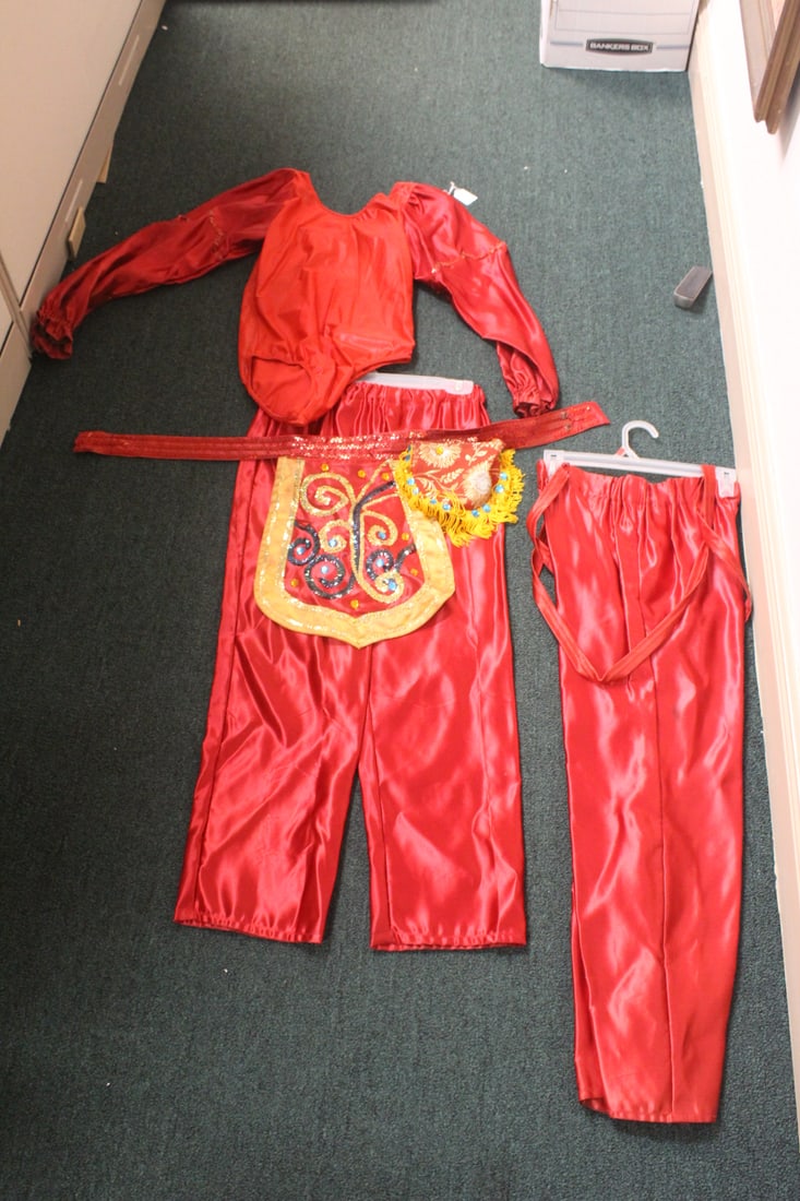 Total of 4 Pieces of Circus or Cinamea Outfits: pants= 36 1/2" long - body suit= 27" - sleeves= 26" long