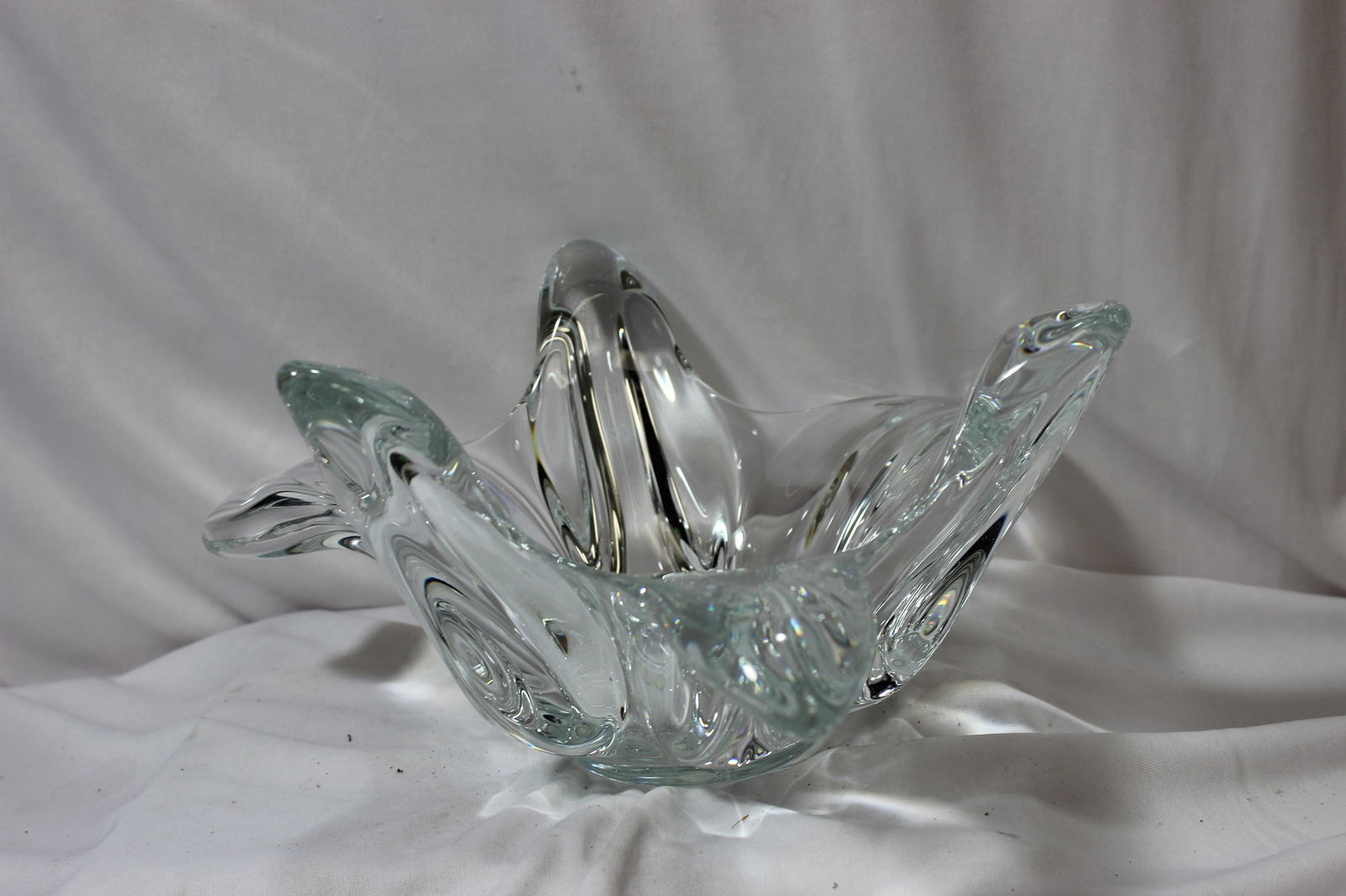 A Signed France Crystal: 11 5/8" across