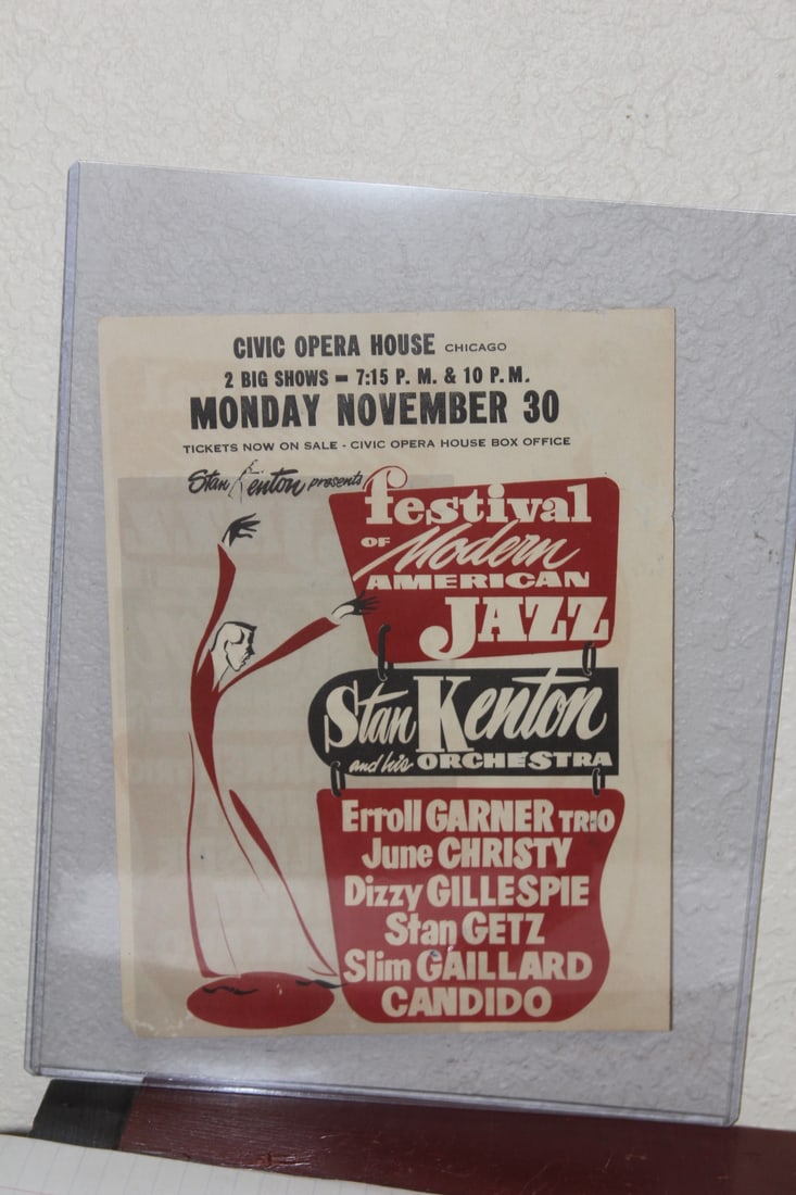 Original Stan Kenton Flyer: Stan Kenton and his orchestra Chicago Civic Opera House flyer - very rare - 1940's or 1950's in my opinion