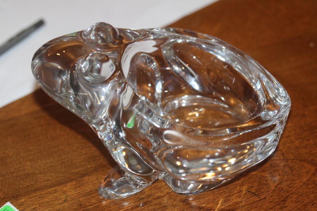 Crystal Frog Bowl: 6" across