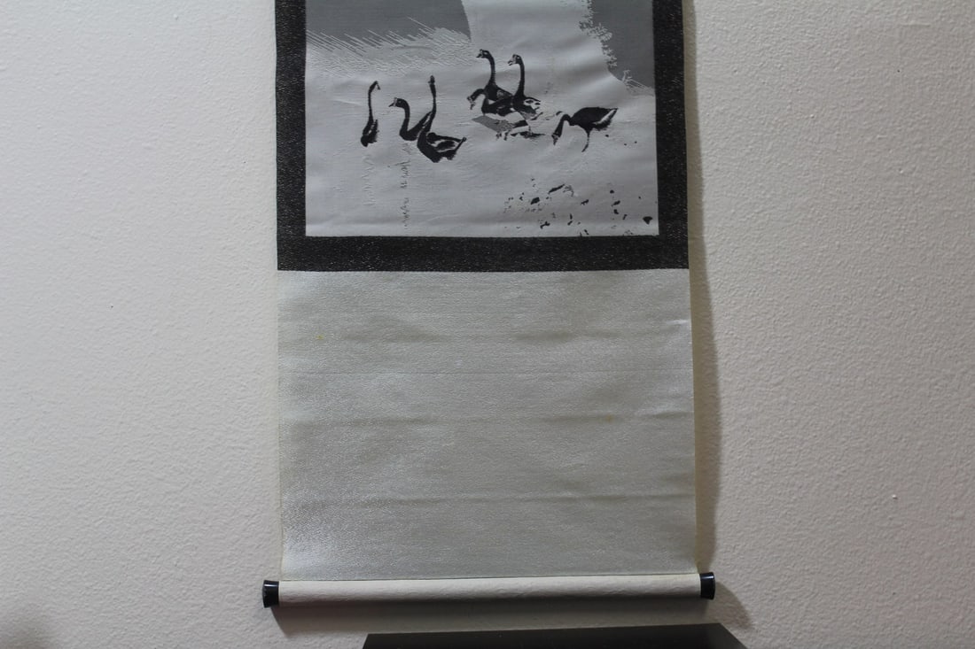 A Signed, Hand Painted Scroll - 3