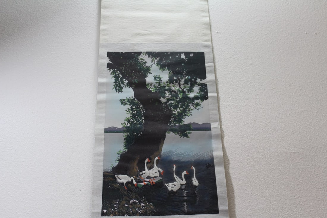 A Signed, Hand Painted Scroll - 9